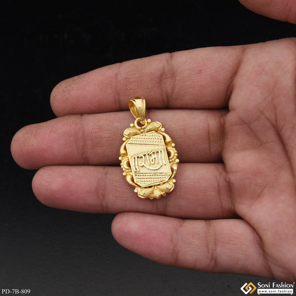 Ram Antique Design Gold Plated Pendant for Men - Style B809