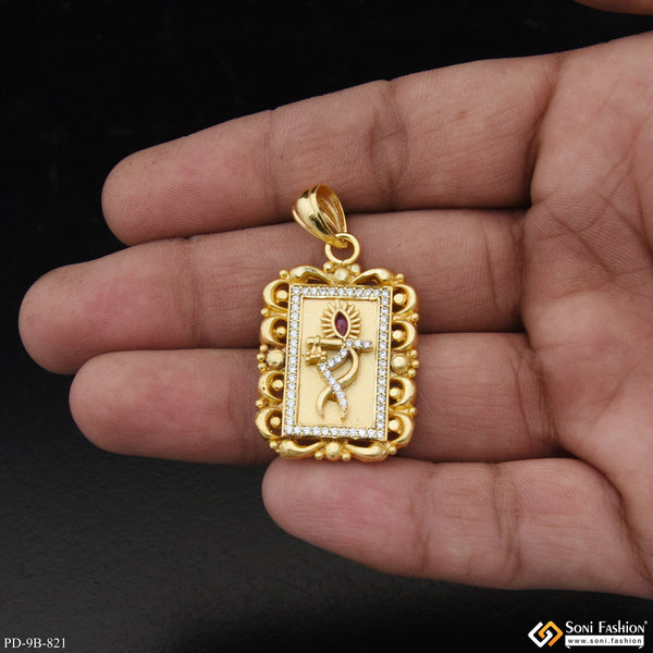 Krishna Prominent Design Gold Plated Pendant for Men - Style B821