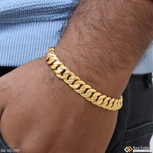 Pokal Superior Quality Gorgeous Design Gold Plated Bracelet for Men - Style D255