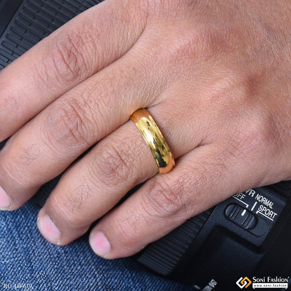 Golden Color Stainless Steel Ring For Men - Style B619