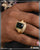 Green Stone Distinctive Design Best Quality Gold Plated Ring for Men - Style A765