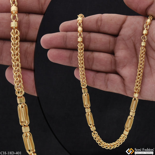 Rajwadi Exciting Design High-Quality Gold Plated Chain for Men - Style D401