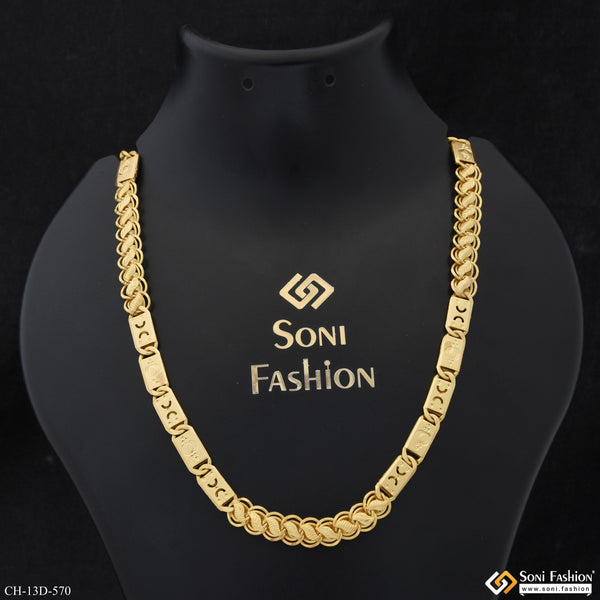 Sophisticated Design Gold Plated Kohli Nawabi Chain for Men - Style D570