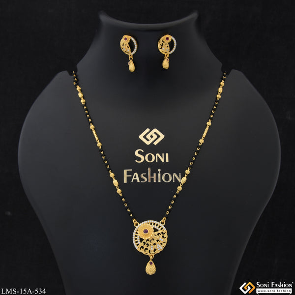 Sparkling Design Gold Plated Mangalsutra Set for Women - Style A534