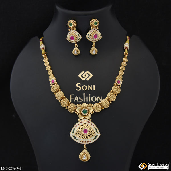 Sparkling Design Gold Plated Necklace Set for Women - Style A948