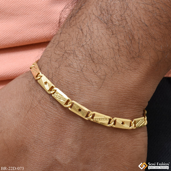 1 Gram Gold Plated Awesome Design Nawabi Bracelet for Men - Style D073