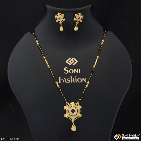 Superior Quality Gold Plated Mangalsutra Set for Women - Style A580