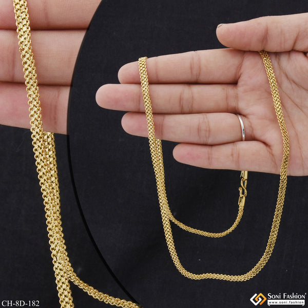 Superior Quality Hand-Crafted Design Gold Plated Chain for Men - Style D182