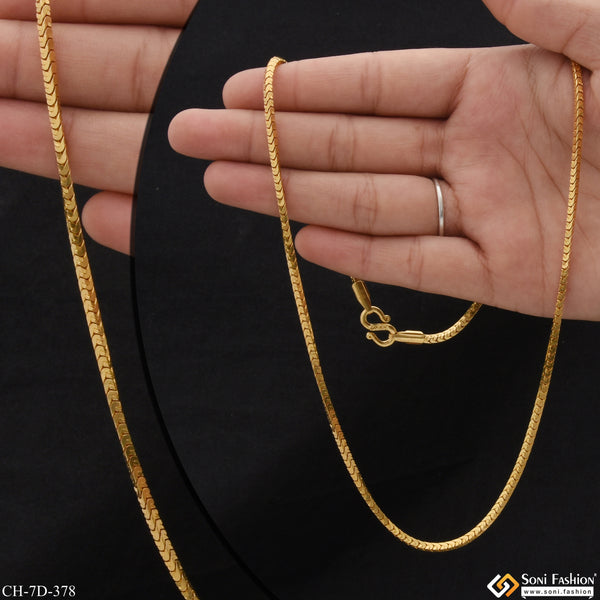 Superior Quality Unique Design Gold Plated Chain for Men - Style D378