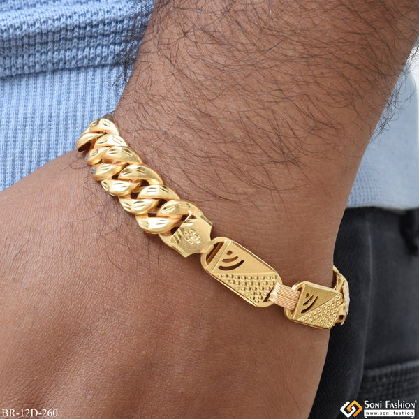 Trending Design Gold Plated Pokal Nawabi Bracelet for Men - Style D260