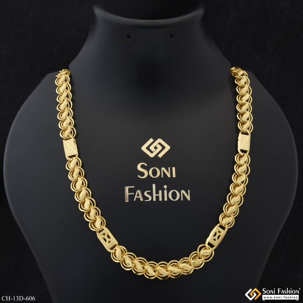 Trending Design Gold Plated Kohli Nawabi Chain for Men - Style D606