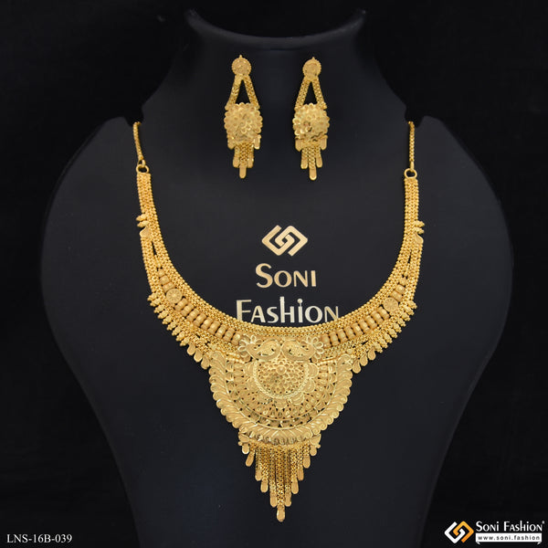 Unique Design Gold Plated Necklace Set for Women - Style B039