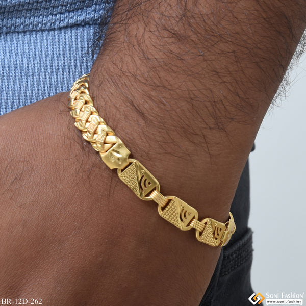 Unique Design Gold Plated Nawabi Bracelet for Men - Style D262