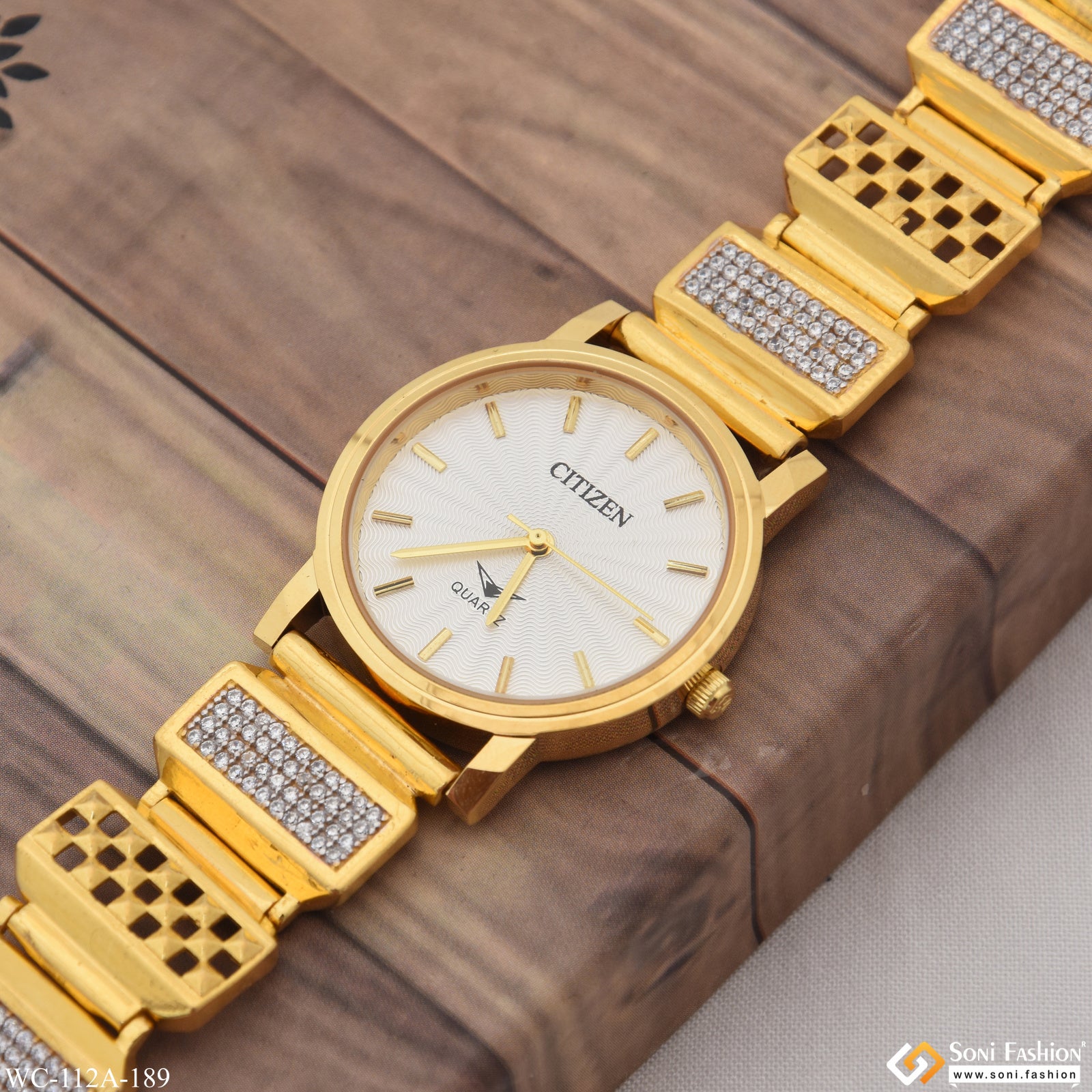 Gold Plated Watch for Men and Women Soni Fashion