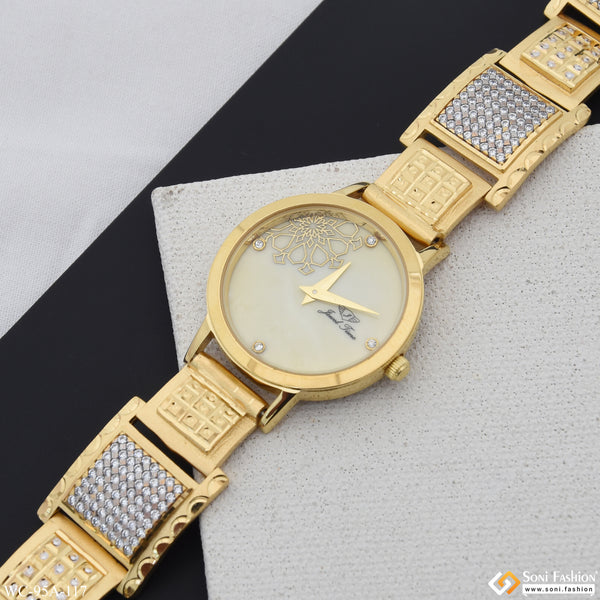 1 Gram Gold Plated Stylish Design Best Quality Watch for Men - Style A117