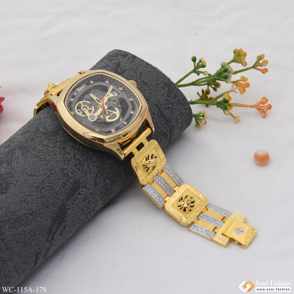 1 Gram Gold Plated Exciting Design High-Quality Watch for Men - Style A178