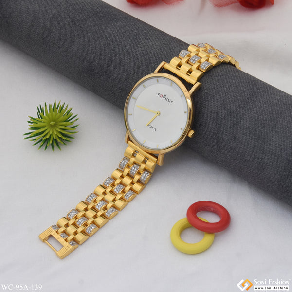 1 Gram Gold Plated Superior Quality Gorgeous Design Watch for Men - Style A139