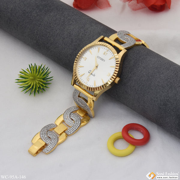 1 Gram Gold Plated Stylish Design Best Quality Watch for Men - Style A146