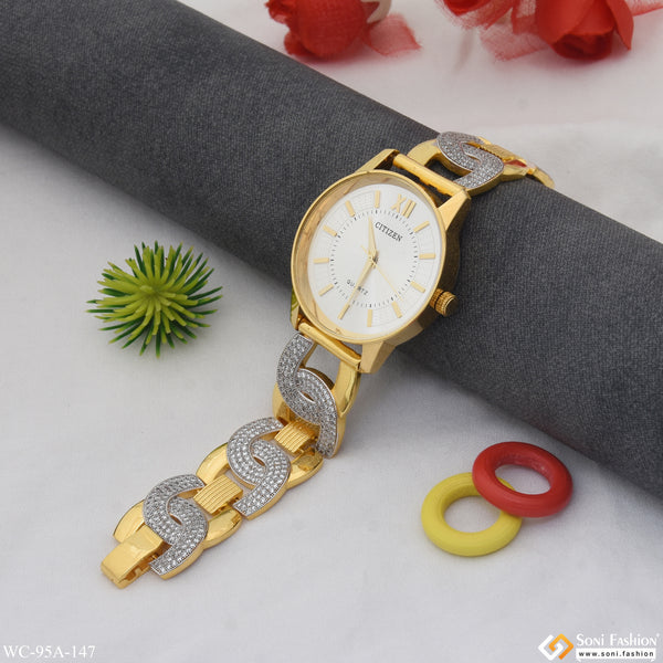 1 Gram Gold Plated Best Quality Elegant Design Watch for Men - Style A147