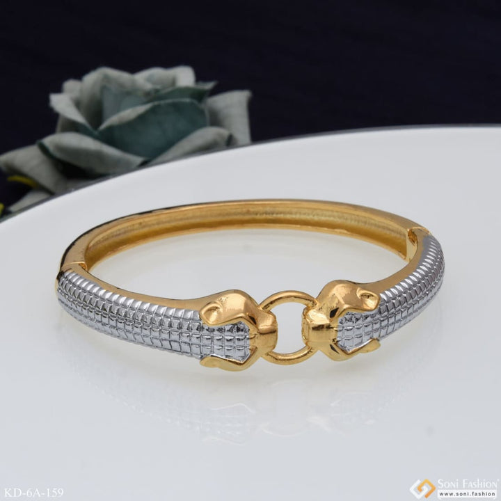 Anaconda snake dual face bracelet kada golden & silver