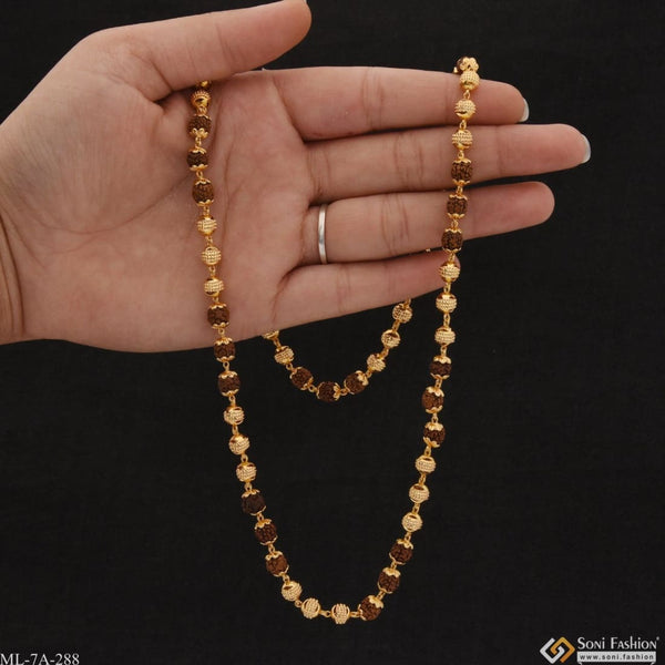 Antique design best quality attractive gold plated rudraksha