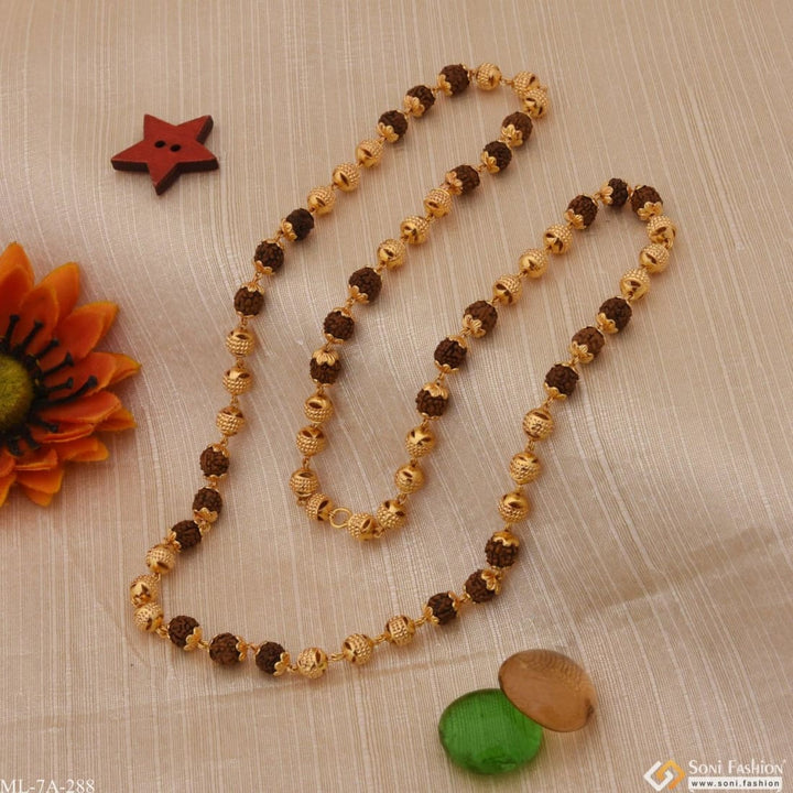 Antique design best quality attractive gold plated rudraksha