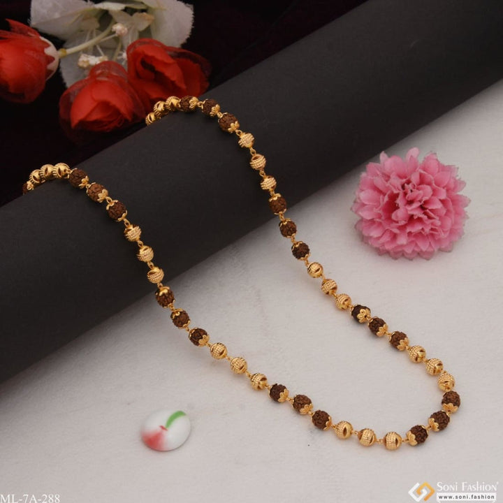 Antique design best quality attractive gold plated rudraksha