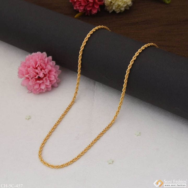 Antique Design Etched High-quality Gold Plated Chain For