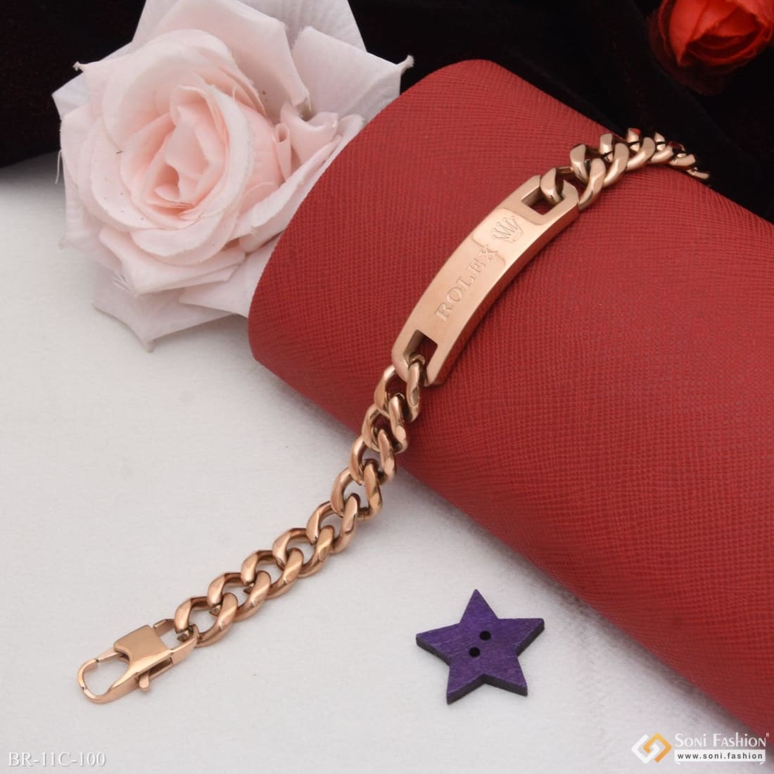 Buy quality 18kt / 750 rose gold fancy diamond bracelet 8brc50 in Pune