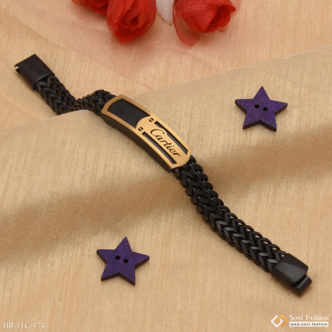 Buy Stylish Lucky Om Gold Bracelet For Men Online - Branta – Brantashop