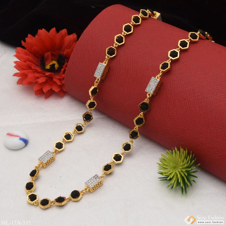 Best Quality Hand-crafted Design Gold Plated Rudraksha Mala