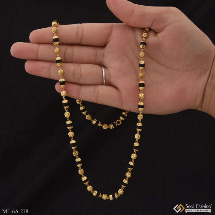 Black rudraksh latest design high-quality gold plated mala