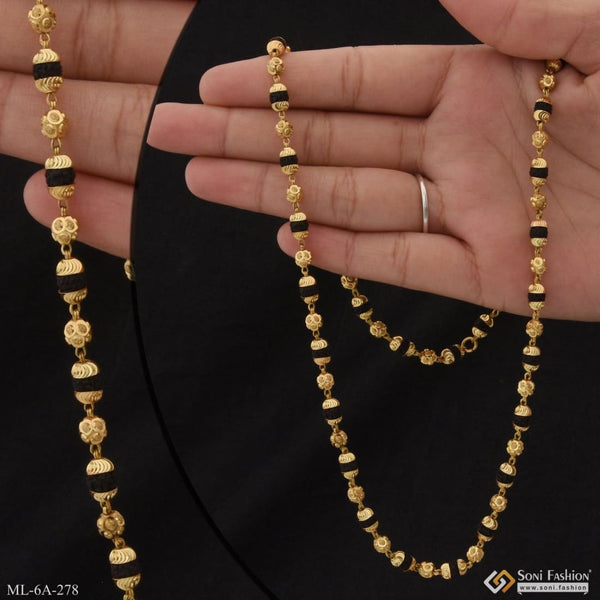 Black rudraksh latest design high-quality gold plated mala