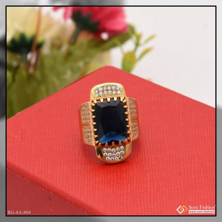 Blue Stone With Diamond Dainty Design Best Quality Gold