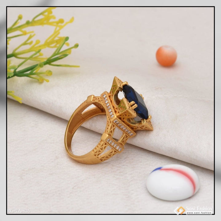 Blue Stone Eiffel Tower Stylish Design Best Quality Gold