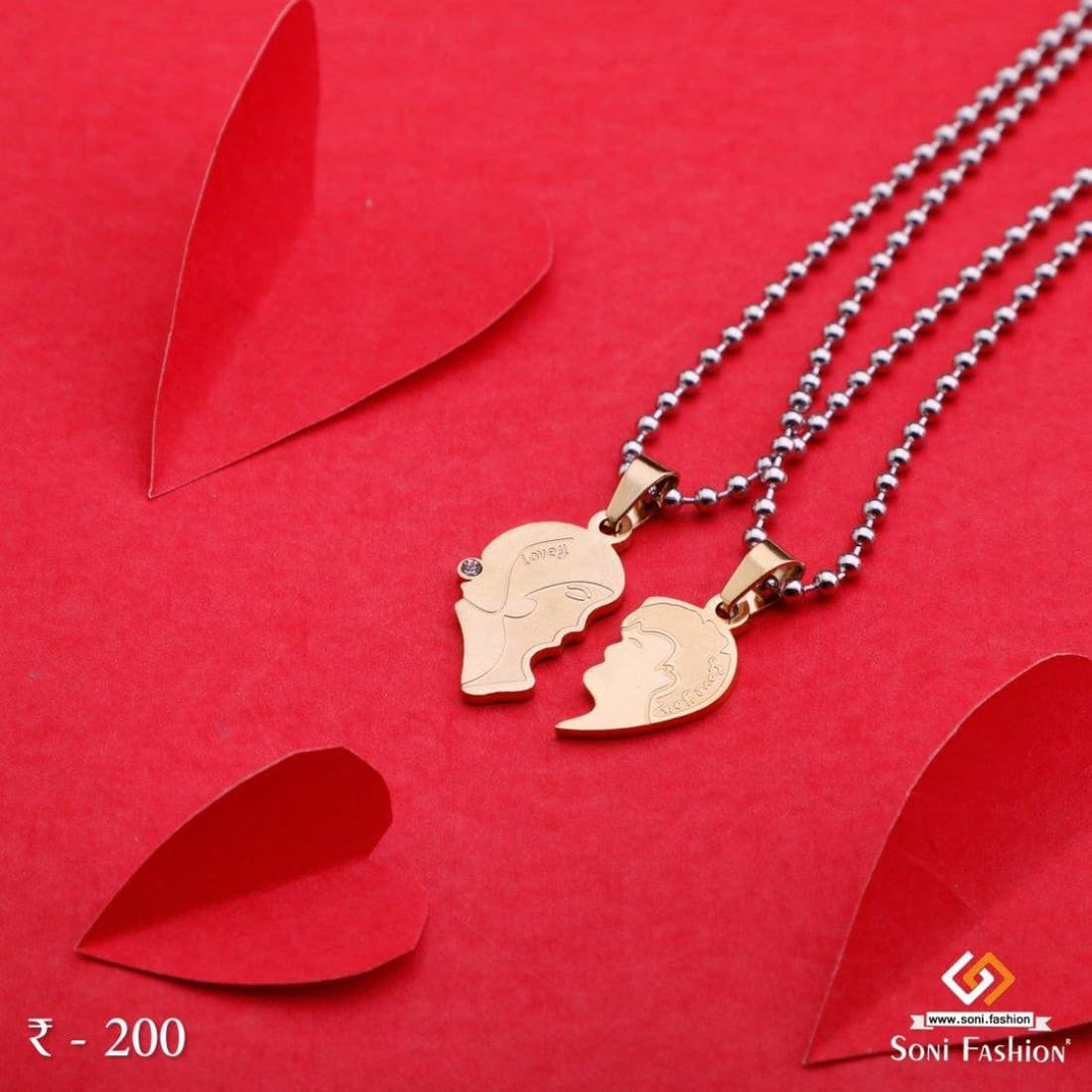 Milli Heart-Locket Necklace - Diamond Heart Photo Necklace - IF & Co.