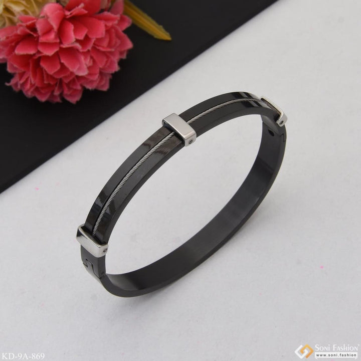 Brilliant design premium-grade quality black color kada for