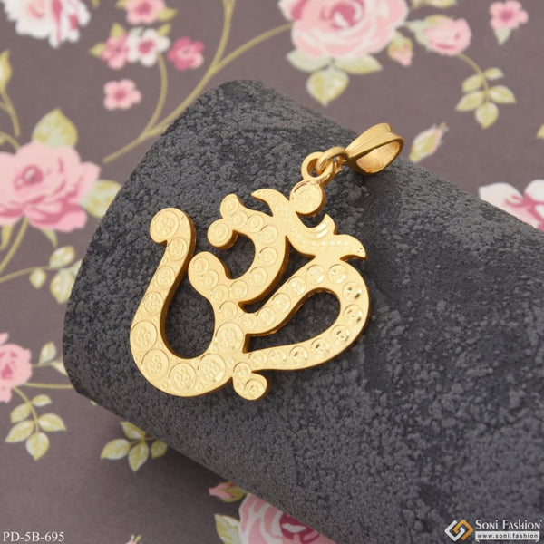 Om brilliant design premium-grade quality gold plated