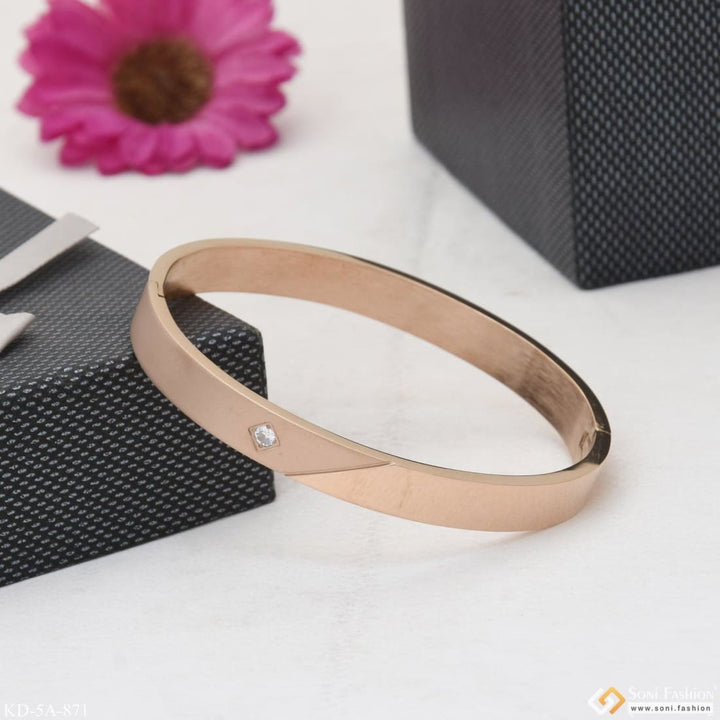 Brilliant design premium-grade quality rose gold kada for