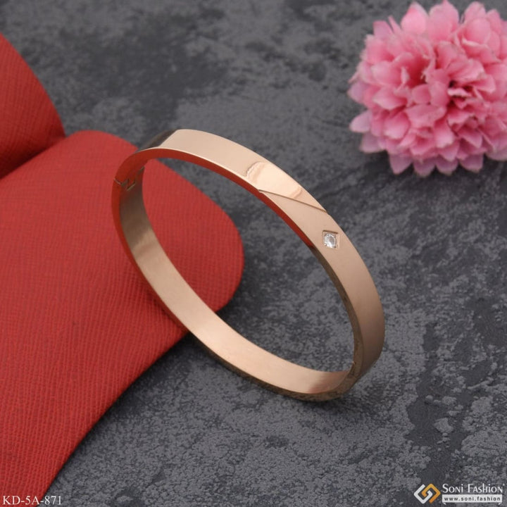 Brilliant design premium-grade quality rose gold kada for