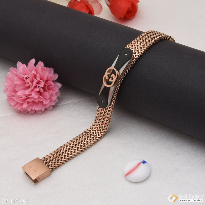 Casual design premium-grade quality black & rose gold