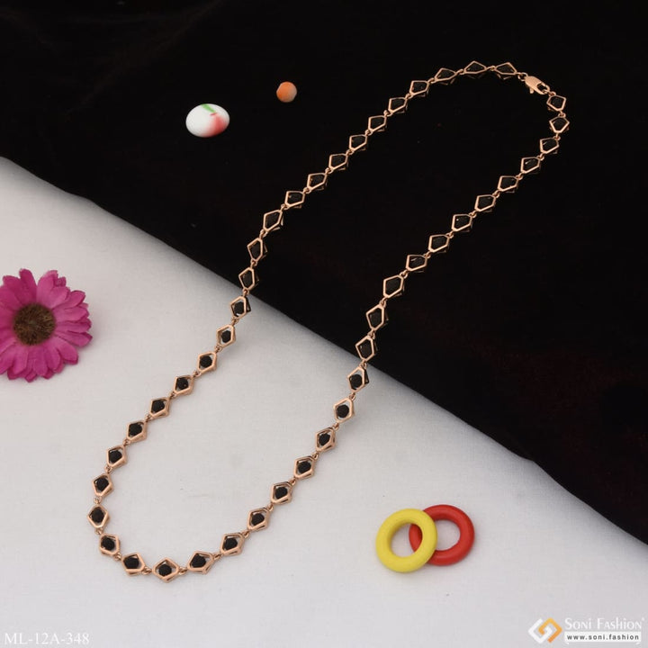 Charming Design Latest Rose Gold Color Rudraksha Mala For