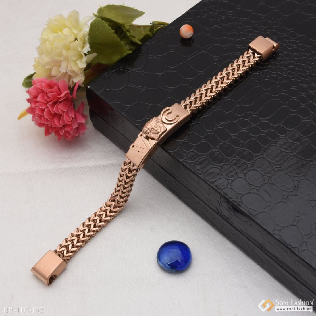 Bracelet Design Rose gold and White Strap Analog Watch For Girls - Daraz  India