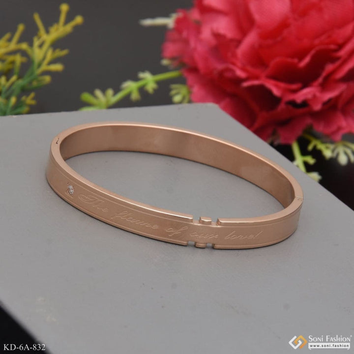 Charming design premium-grade quality rose gold kada for men