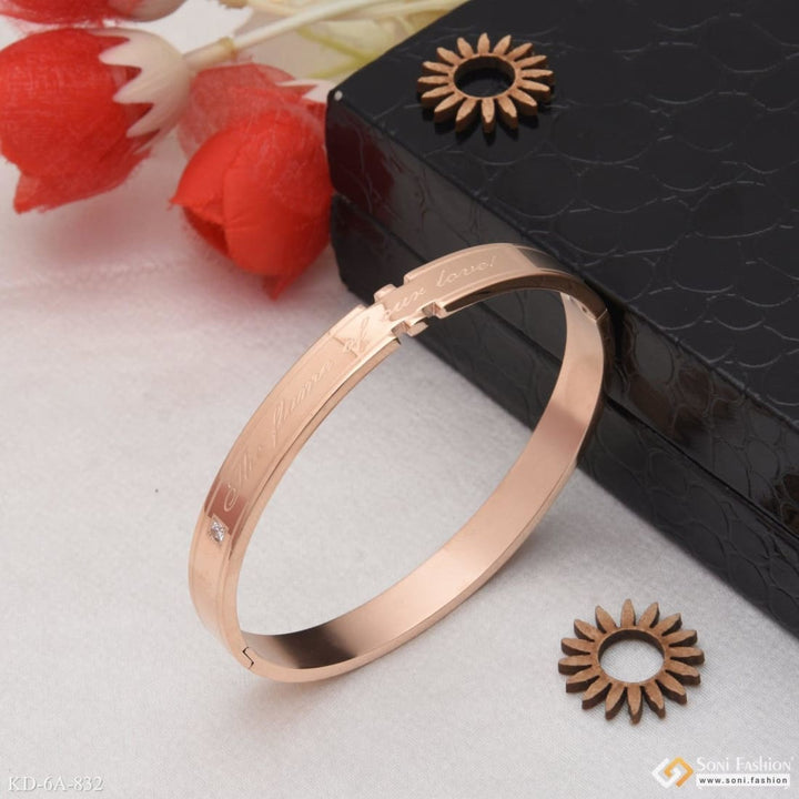 Charming design premium-grade quality rose gold kada for men