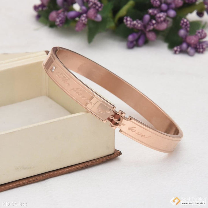 Charming design premium-grade quality rose gold kada for men