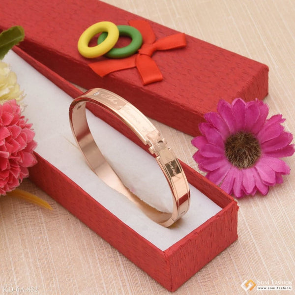 Charming design premium-grade quality rose gold kada for men