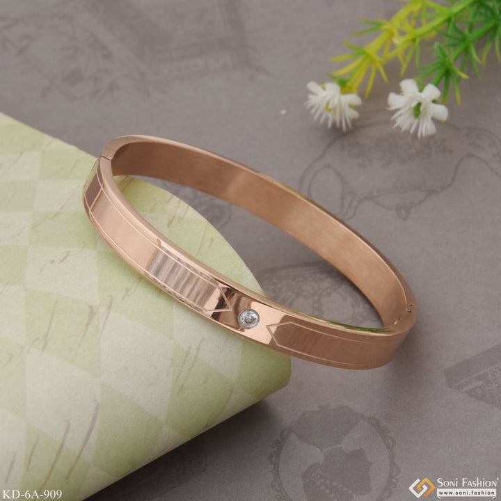 Charming design premium-grade quality rose gold kada for men