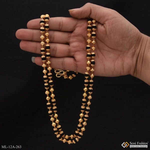 Classic Design Superior Quality Gold Plated Rudraksha Mala