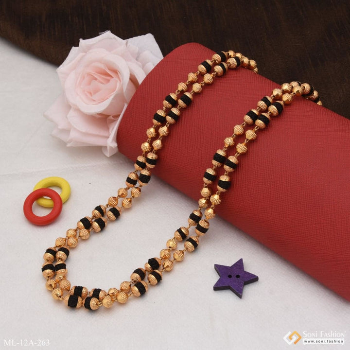 Classic Design Superior Quality Gold Plated Rudraksha Mala